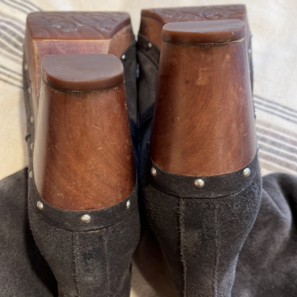 Ugg Gray Sherpa Lined Lynne’s Clog Boot - Size 7 - image 5